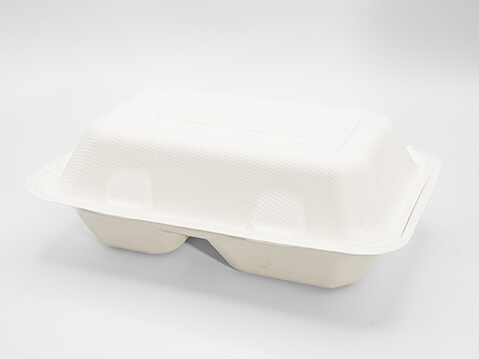 Bagasse-Lunchbox Groß 2-geteilt