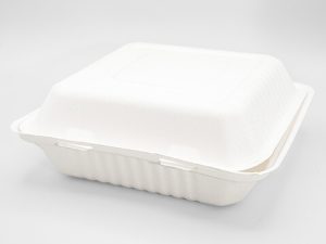 Bagasse-Menübox Groß 3-geteilt FBMB3