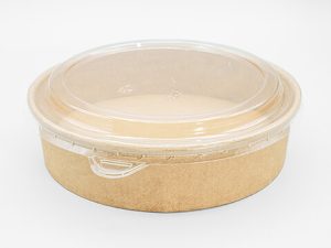 Salat Bowl Kraft-Papier 1000 ml, Ø185 mit PP-Deckel
